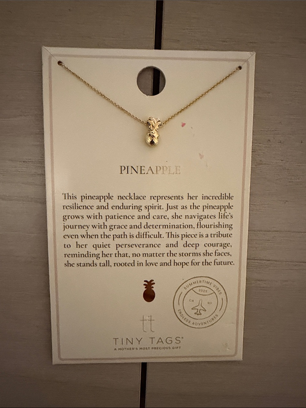 Gold Pineapple Pendant Necklace